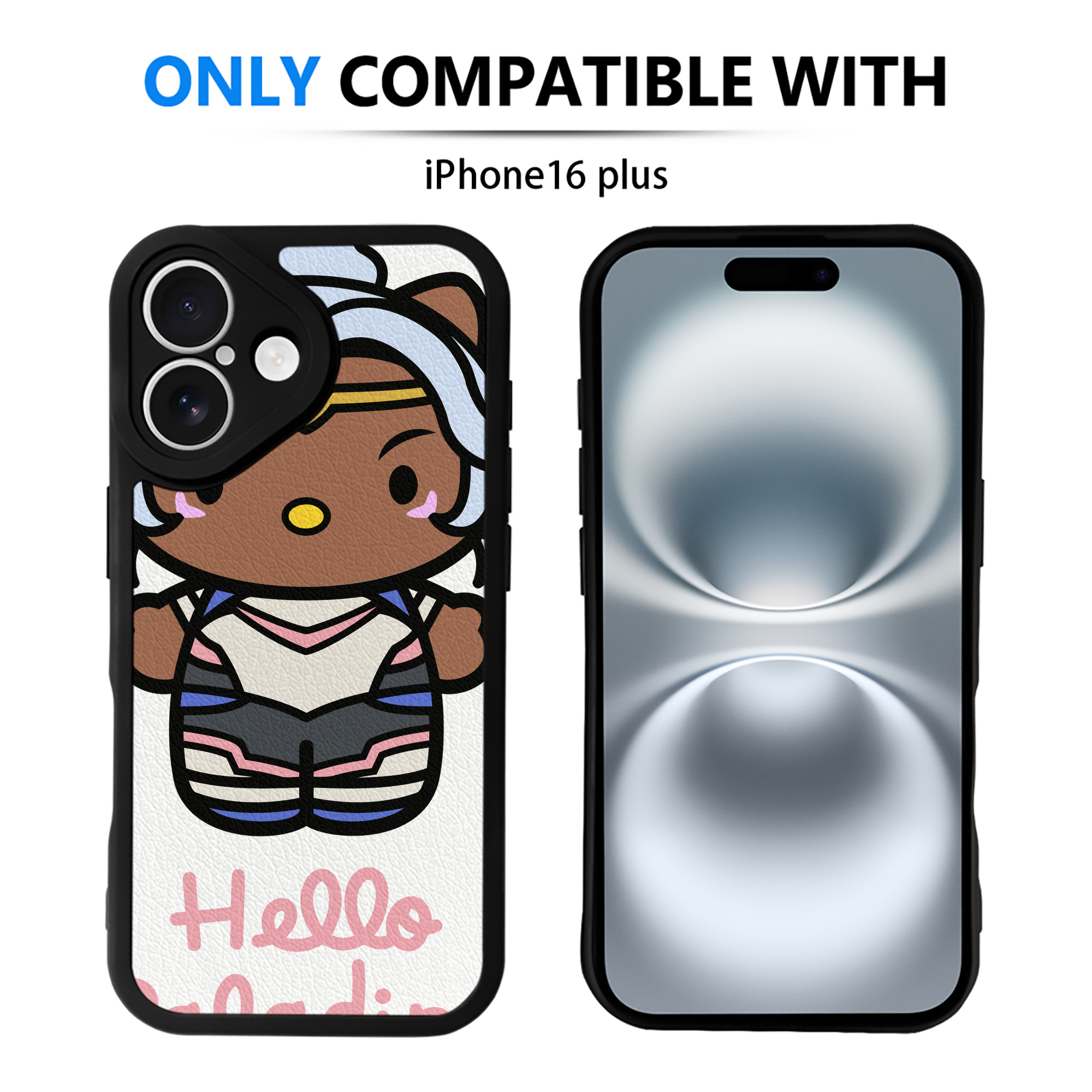 （画像用） Hello Kitty ハローキティ 【iPhone 16シリーズ対応】シリコンスマホケース（レザー調） 材質：シリコン